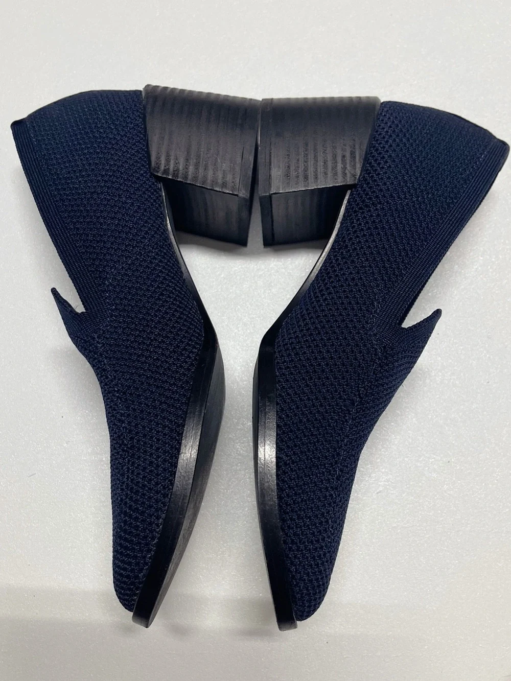 Eileen Fisher Dern Navy Stretch Knit Slip On Pumps Women’s 7.5M